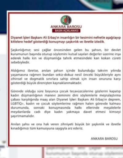 Ankara Barosu'na kovuşturma talebi