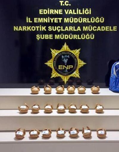 Edirne'de 18 kilo eroin ele geçirildi; 2 gözaltı