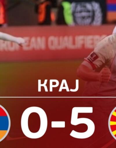 Kuzey Makedonya'dan Ermenistan'a 5 gol