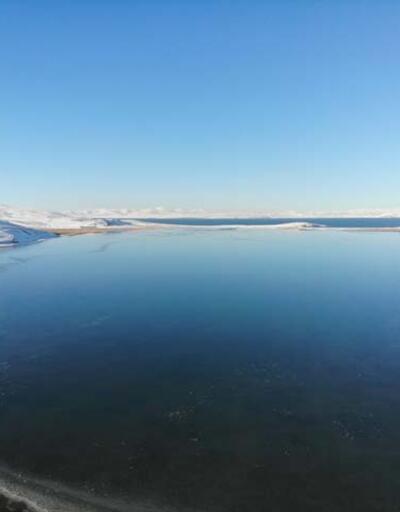 Kars -20 derece: Çıldır Gölü dondu