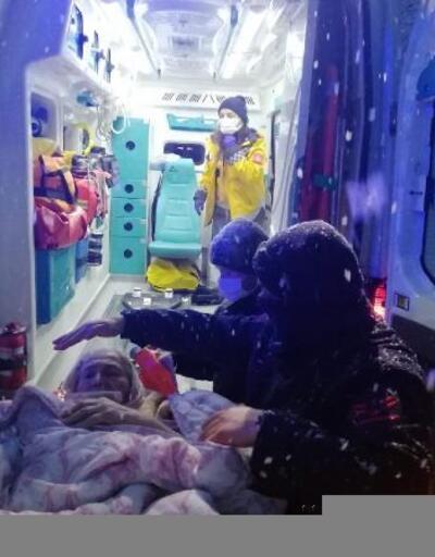 Samsun'da hasta kadının yardımına Jandarma yetişti