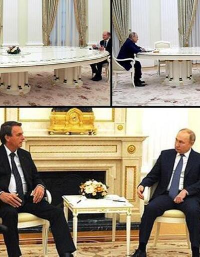 Putin masayı küçülttü! Bolsonaro görüşmesinde dikkat çeken kareler