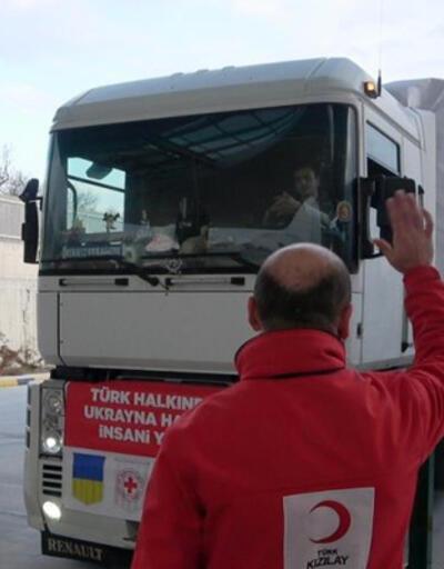 Kızılay'ın Ukrayna’ya insani yardım tırları Edirne’den çıkış yaptı