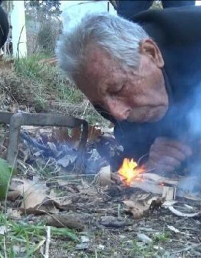 Hatay’da kav mantarı ile ateş yakma kültürü yaşatılıyor