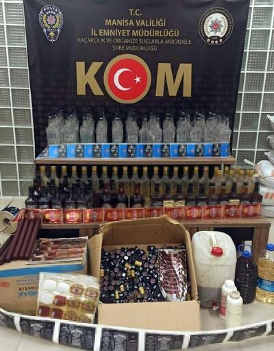 Turgutlu'da 222 şişe kaçak içki ele geçirildi