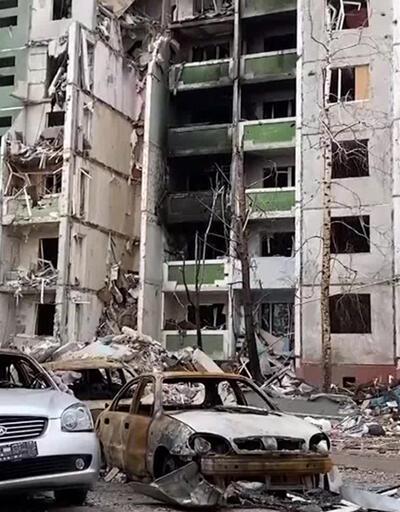 Çernihiv'deki yıkım görüntülendi