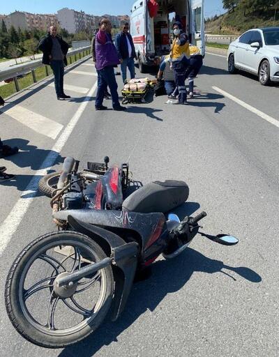 Edirne'de kamyona çarpan motosikletli yaralandı