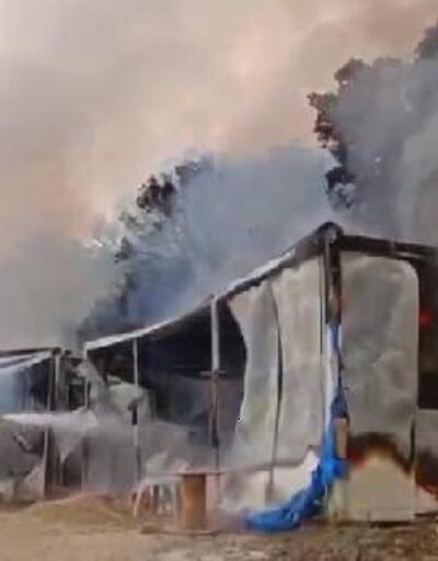 Bodrum'da konteynerde korkutan yangın
