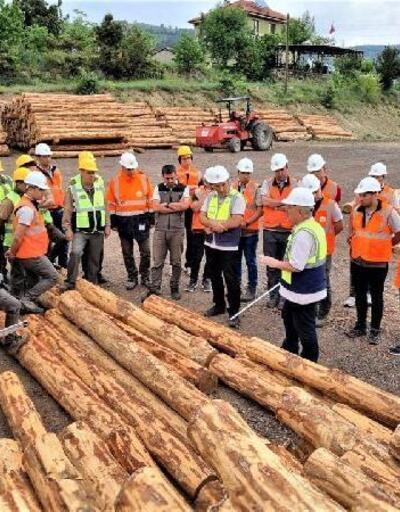 Gediz'de Orman Üretim ve İş Güvenliği tatbikatı