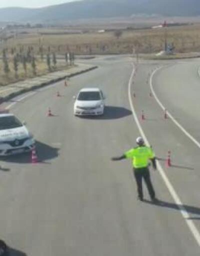 Trafik uygulamasından kaçan sürücüler dronla görüntülendi