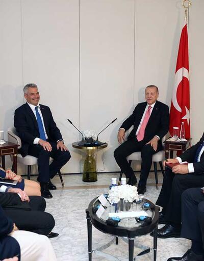 Cumhurbaşkanı Erdoğan, Avusturya Başbakanı Nehammer ile bir araya geldi