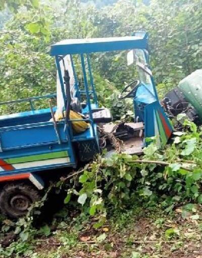 Fındık bahçesine devrilen tarım aracının sürücüsü öldü