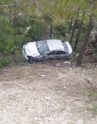 Feke’de otomobil uçuruma düştü: 2 yaralı
