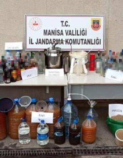 Manisa'da 1 ton kaçak içki ele geçirildi