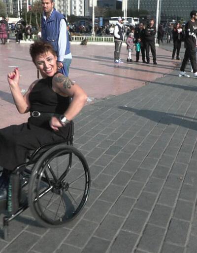 Engelli dans şampiyonu Taksim'deydi