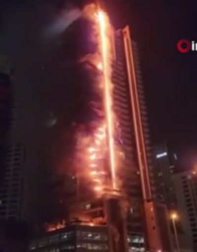 Dubai'de 35 katlı binada yangın