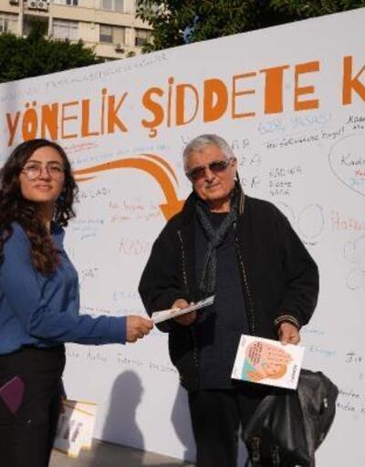 Adana'da 'kadına yönelik şiddete karşı sende yaz' panoları kuruldu