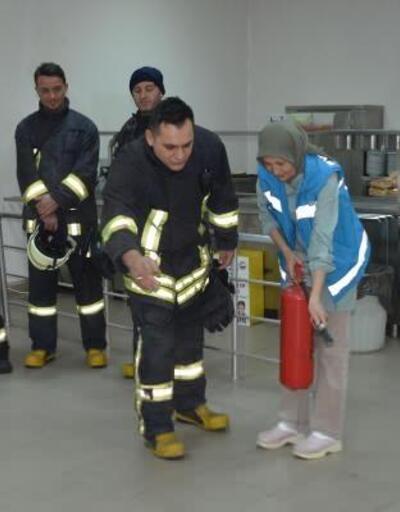 Gediz Devlet Hastanesi'nde yangın tatbikatı