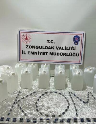Zonguldak’ta 95 litre etil alkol ele geçirildi