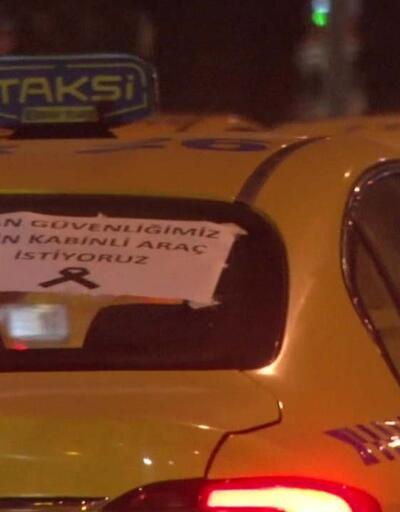 Taksiciler eylemde