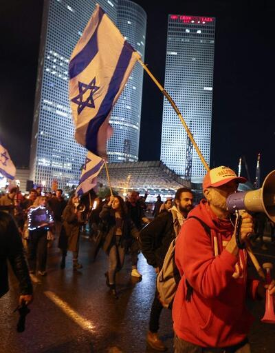 İsrail'de Netanyahu hükümetine karşıtı protesto