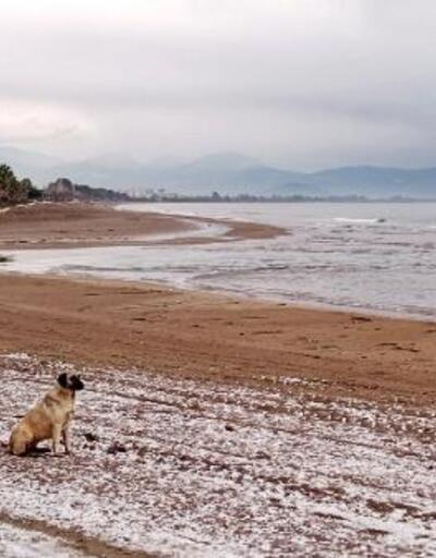Antalya Finike'ye sulu kar ve dolu yağdı