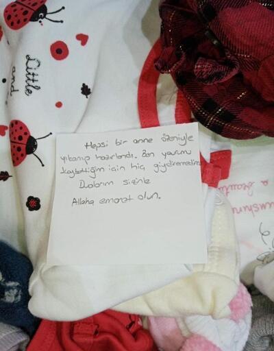 Deprem yardım kampanyasında duygulandıran not:  Yavrumu kaybettiğim için hiç giydiremedim