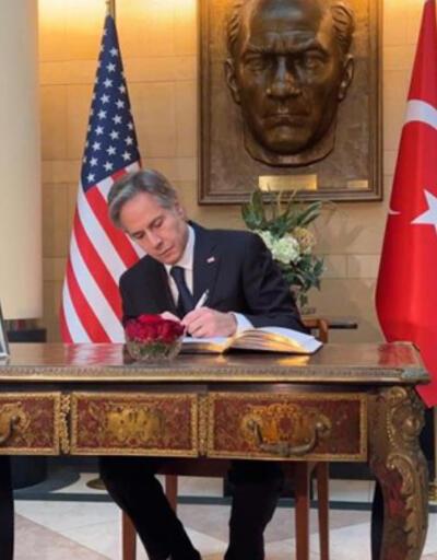 Blinken, Türkiye'nin Washington Büyükelçiliğinde taziye defterini imzaladı