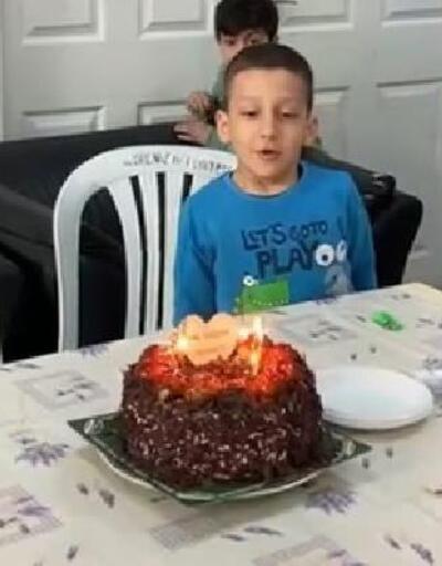 Depremzede Mehmet'e doğum günü sürprizi