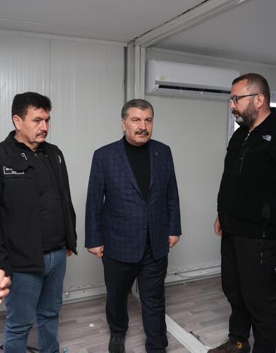 Bakan Fahrettin Koca, Defne'de kurulan hastaneyi inceledi