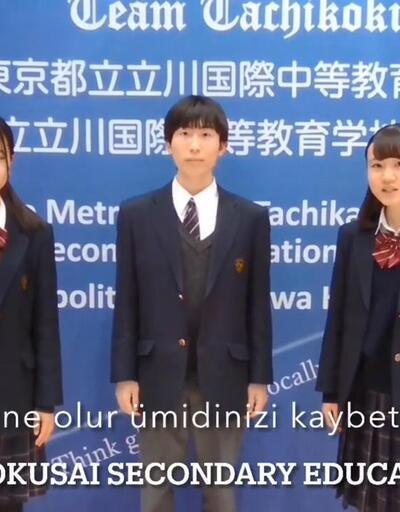 Japonya’daki öğrencilerden depremzedelere destek mesajı