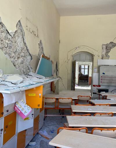 Bahçeli'nin mezun olduğu tarihi okul depremde hasar gördü