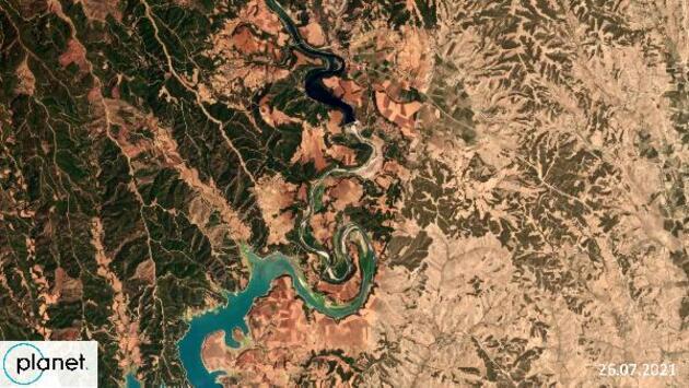 Greenpeace, yanan alanların uydu görüntüsünü paylaştı