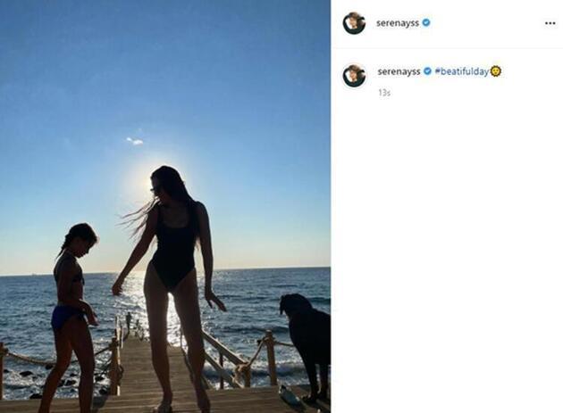 Serenay Sarıkaya pozuyla sosyal medyada büyük ilgi gördü
