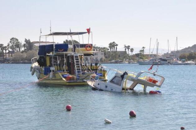Datça'da fırtınada kuma saplanan tekne, 5 gün sonra çıkarıldı