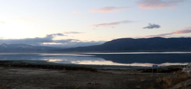 Burdur Gölü'nde gün batımı güzelliği