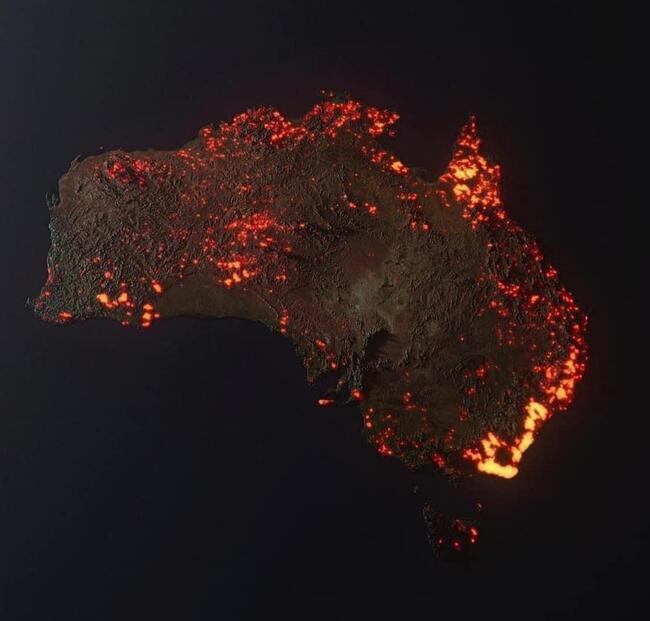 NASA böyle görüntüledi: Bir kıta yanıyor! 
