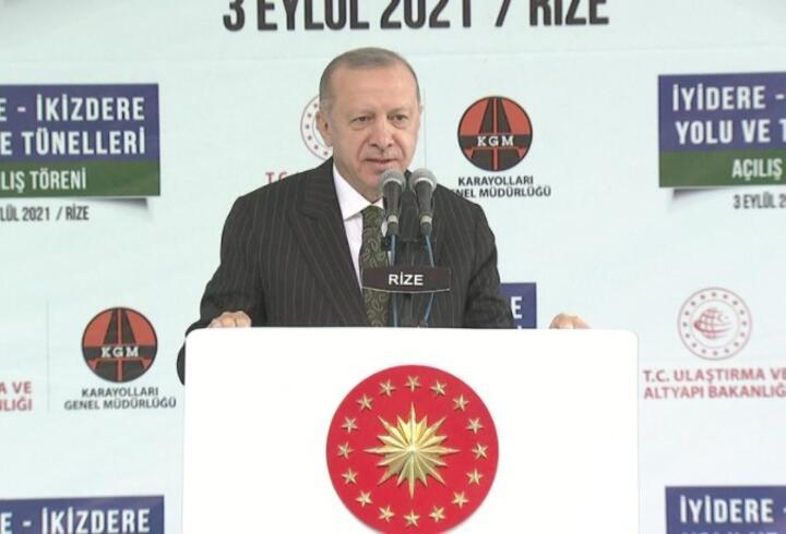 Cumhurbaşkanı Erdoğan'dan Rize'de: "Bu milletin önünü kesemeyeceksiniz"