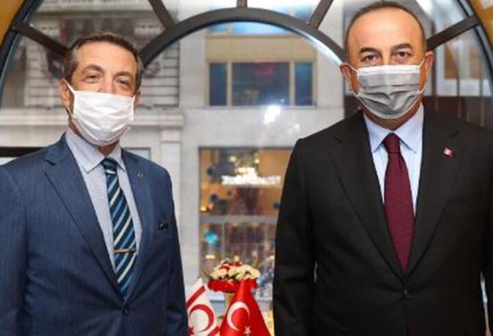 Bakan Çavuşoğlu, KKTC Dışişleri Bakanı Ertuğruloğlu’yla görüştü