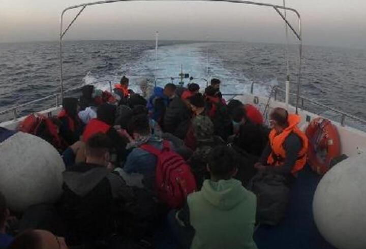 İzmir açıklarında 75 kaçak göçmen kurtarıldı