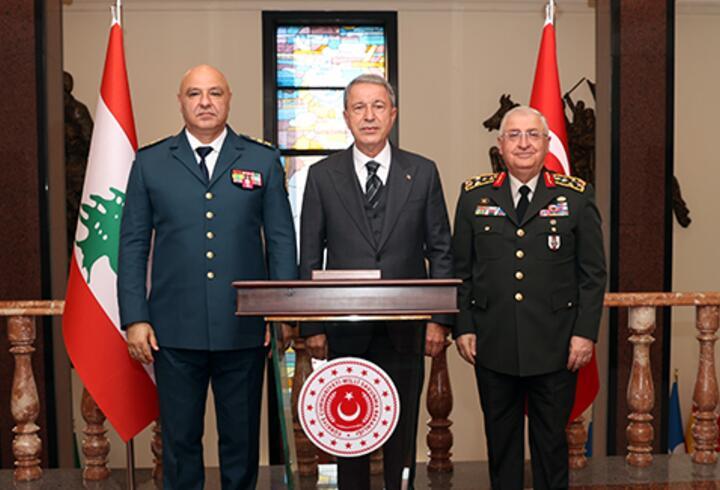 Bakan Akar, Lübnan Silahlı Kuvvetler Komutanı Korgeneral Aoun'u kabul etti