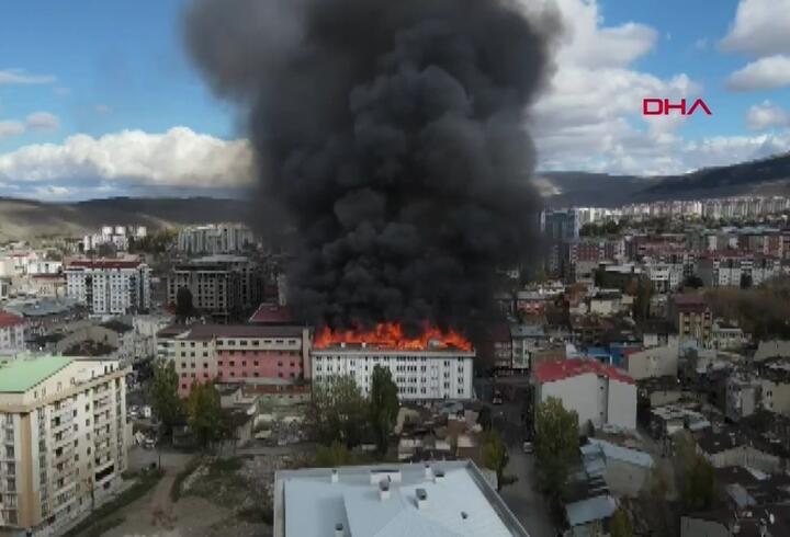 Erzurum'da İller Bankası'nın eski binasında yangın