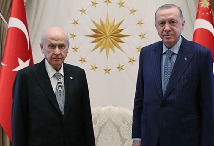 SON DAKİKA: Cumhurbaşkanı Erdoğan ile Bahçeli'nin görüşmesi başladı