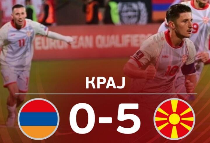 Kuzey Makedonya'dan Ermenistan'a 5 gol