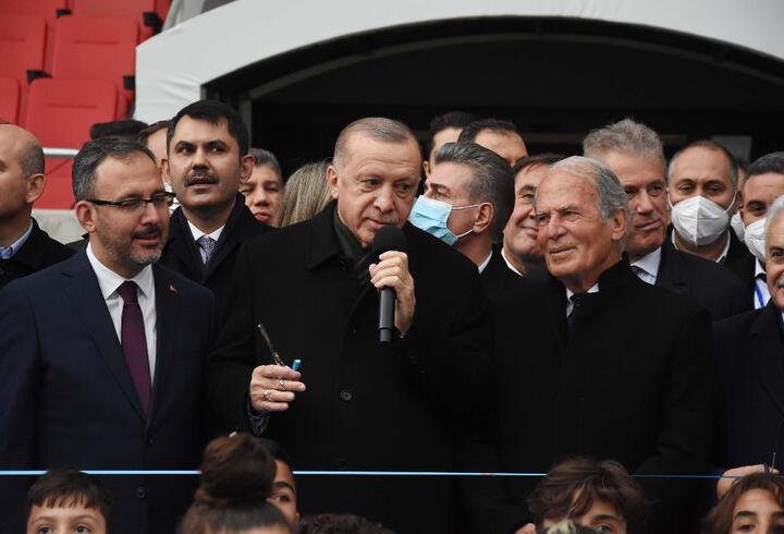 Alsancak Stadı'nın açılışını Cumhurbaşkanı Erdoğan yaptı