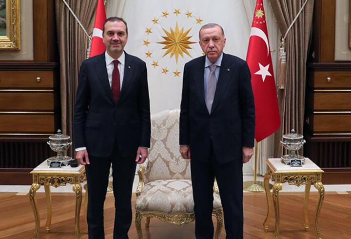 Cumhurbaşkanı Erdoğan, İMEAK Deniz Ticaret Odası Yönetim Kurulu Başkanı Kıran'ı kabul etti