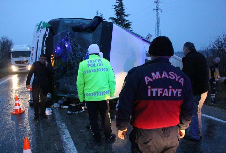 SON DAKİKA! Amasya'da otobüs kazası! Ölü ve yaralılar var...