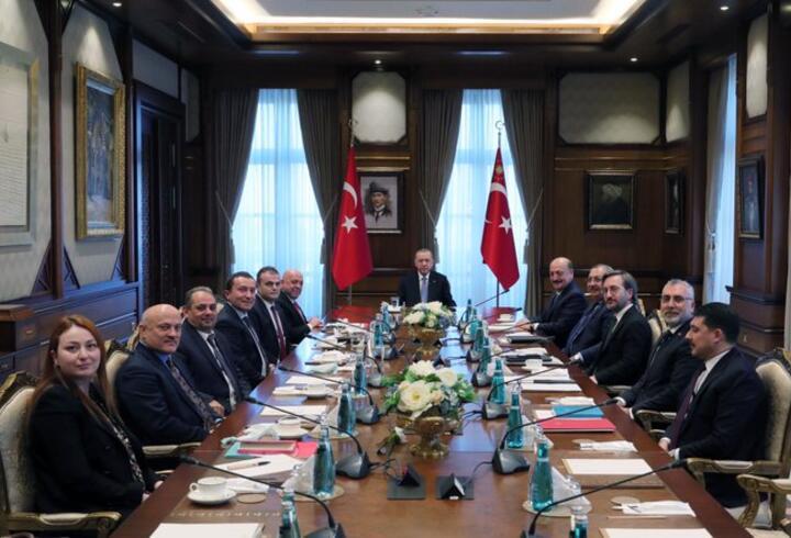 Cumhurbaşkanı Erdoğan, Hak-İş heyetini kabul etti