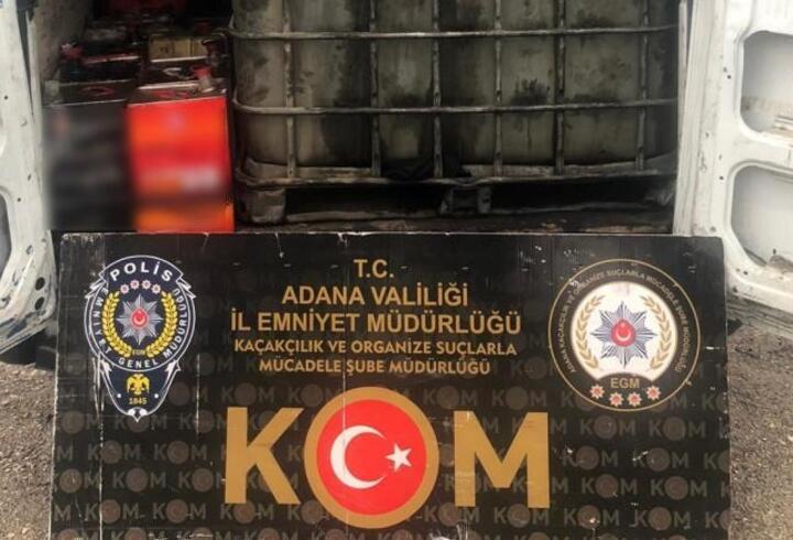 Adana'da bin 300 litre kaçak akaryakıt ele geçirildi
