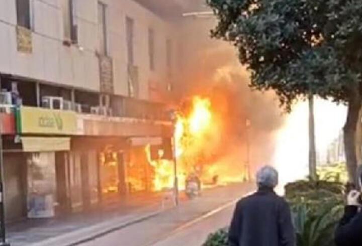 Antalya'da dönerci dükkanı yangını